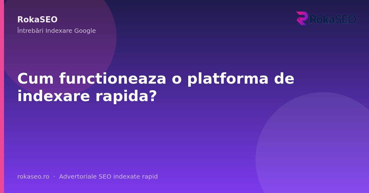Cum functioneaza o platforma de indexare rapida? | RokaSEO